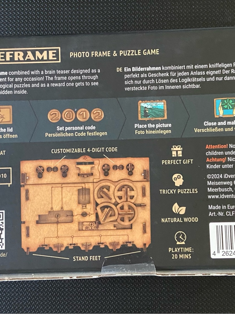 Frame Denim Puzzle Photo Frame in Natural Wood Tone - Picture 2 of 2